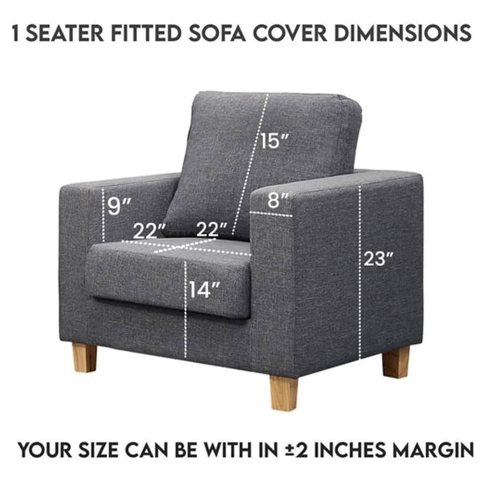 Seater Jersey Sofa Cover  Stretchable Blue