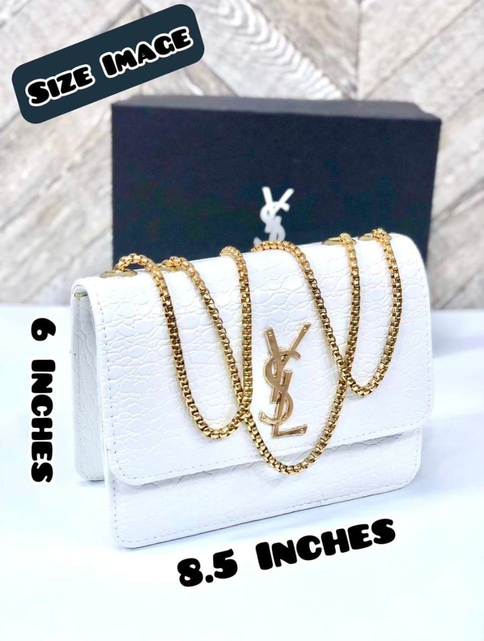 Crossbody Bag with Gold Chain Strap