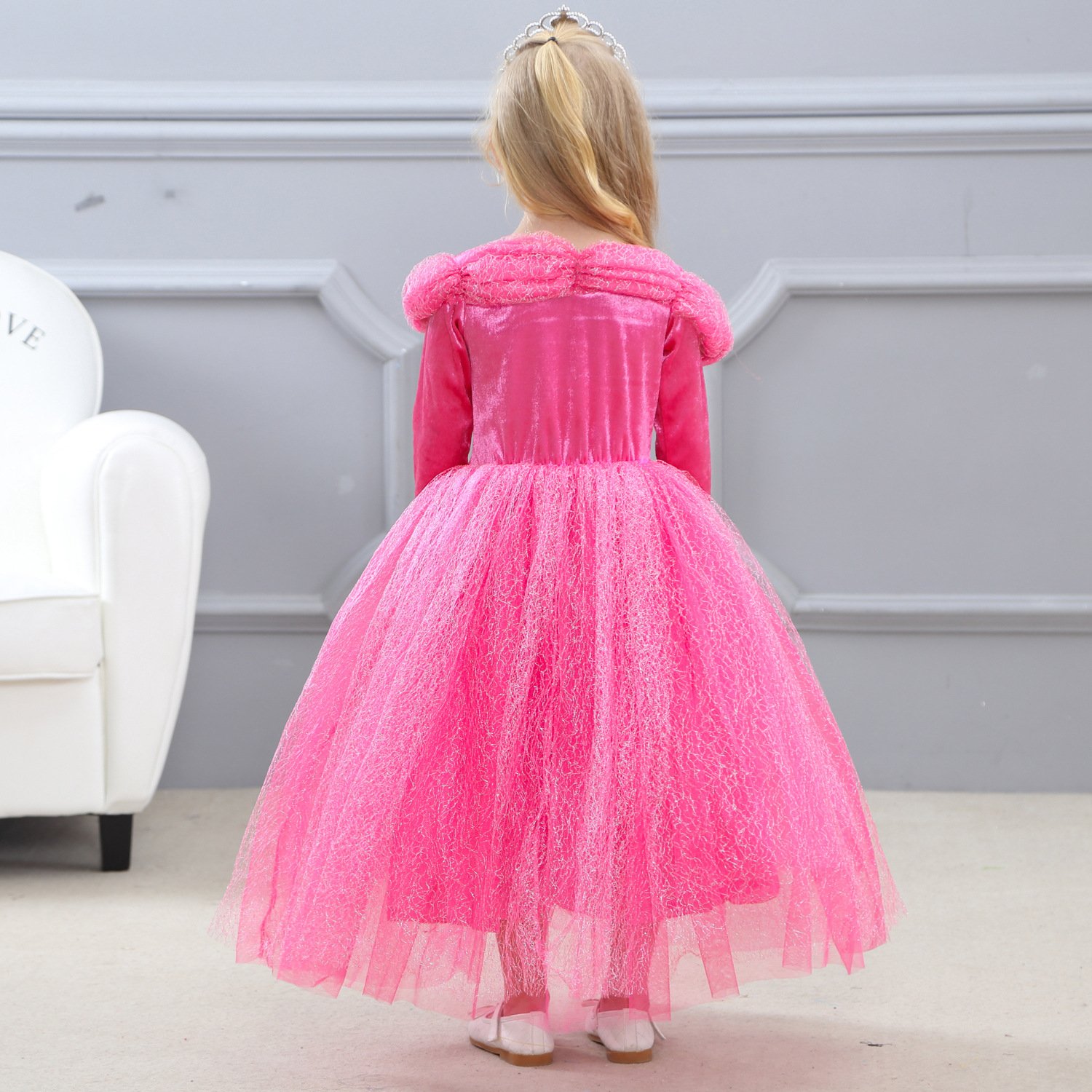 Pink Butterfly Princess Dress for Girls